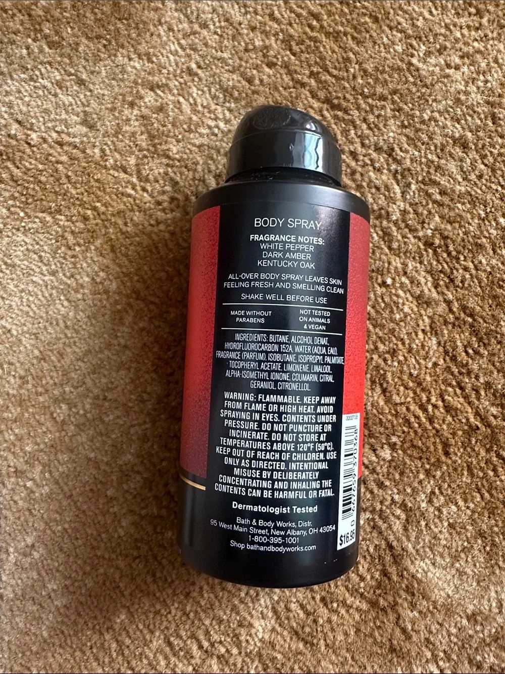 Bath & Body Works The Men's Shop Bourbon Body Spray